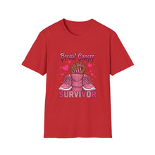 Load image into Gallery viewer, Breast Cancer Survivor T-Shirt, Unisex Softstyle Tee, Supportive Shirt, Gift for Survivors, Awareness Month Apparel