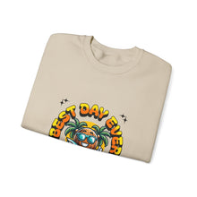 Load image into Gallery viewer, Tropical Vibe Crewneck Sweatshirt - Best Day Ever, Relax and Unwind, Bonfire Nights, Vacation Wear, Summer Nostalgia
