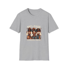Load image into Gallery viewer, Melanin Goddess Unisex Softstyle T-Shirt, Casual Wear, Affirmation Tee, Gift for Her, Summer Essential, Black Woman Pride Shirt