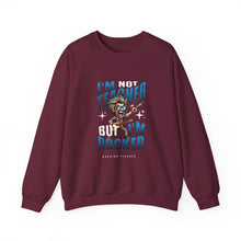 Load image into Gallery viewer, Cool Teacher Rocker Sweatshirt, Unisex Crewneck, Gift for Teachers, Music Lover Apparel, Teacher Appreciation Day, Casual Wear