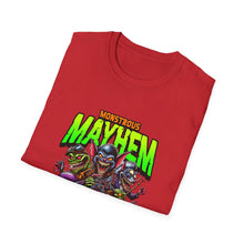 Load image into Gallery viewer, Monstrous Mayhem Unisex Softstyle T-Shirt, Graphic Tee, Halloween Costume, Gift for Gamers, Casual Wear, Fun T-Shirt