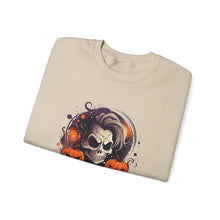 Load image into Gallery viewer, Rebel with a Cause Crewneck Sweatshirt | Halloween Sweatshirt, Unisex Fall Apparel, Cozy Casual Wear, Spooky Season Clothing, Gothic Style
