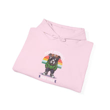 Load image into Gallery viewer, Rainbow Pride Hoodie with Cute Dog Design, Unisex Heavy Blend Sweatshirt, LGBT Gift, Cozy Casualwear, Animal Lover Apparel