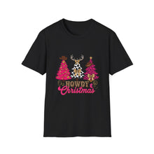 Load image into Gallery viewer, Howdy Christmas Unisex T-Shirt - Festive Apparel for Holiday Cheer, Christmas Gift, Family Gathering, Fun Party Shirt, Casual Wear
