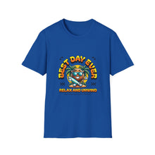 Load image into Gallery viewer, T-Shirt with Relaxing Design for Summer Fun, Best Day Ever Tee, Vacation Wear, Casual Style, Beach Celebration, Unisex Apparel
