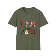 Load image into Gallery viewer, Family Christmas Crew 2025 Unisex T-Shirt, Holiday Apparel, Family Gathering Wear, Christmas Gift, Matching Family Shirts
