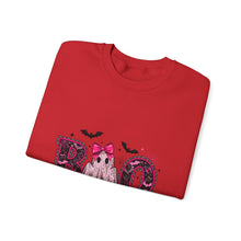 Load image into Gallery viewer, Boo Ghost Halloween Sweatshirt, Unisex Cozy Crewneck, Spooky Season Apparel, Cute Halloween Gift, Fall Fashion