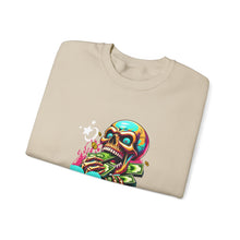 Load image into Gallery viewer, Funny Skull Quotes Unisex Sweatshirt, Happy Vibes Sweater, Silly Skeleton Jumper, Motivational Pullover, Cool Graphic Crewneck, Comfortable
