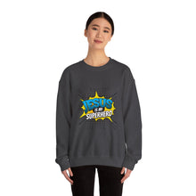 Load image into Gallery viewer, Jesus is My Superhero Sweatshirt, Unisex Crewneck, Religious Gift, Faith-Based Apparel, Inspirational Clothing, Christian Fashion