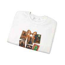 Load image into Gallery viewer, Halloween Pumpkin Sweatshirt, Cozy Fall Crewneck, Unisex Sweatshirt, Seasonal Fashion, Trick or Treat Top, Halloween Gift