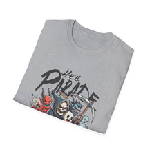 Load image into Gallery viewer, Hell Parade Graphic Tee, Unisex T-Shirt, Halloween Shirt, Spooky Vibe Apparel, Fun Shirt for Party, Casual Wear, Unique Gift