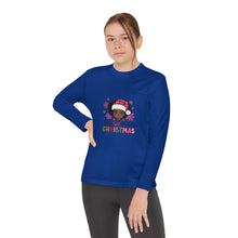 Load image into Gallery viewer, Christmas Kids Long Sleeve Tee, Just A Girl Who Loves Holiday Shirt, Children's Gift, Festive Youth Top, Winter Apparel