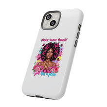 Load image into Gallery viewer, Inspirational Phone Case, Pray Wait Trust God Has a Plan, Spiritual Gift, Motivational Decor, Faith-Based Accessory