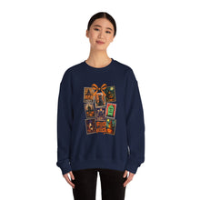 Load image into Gallery viewer, Halloween Pumpkin Sweatshirt, Cozy Fall Crewneck, Unisex Sweatshirt, Seasonal Fashion, Trick or Treat Top, Halloween Gift
