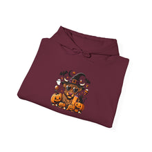 Load image into Gallery viewer, Halloween Cat Witch Hoodie | Cozy Unisex Sweatshirt | Pumpkin Patch, Spooky Season, Fall Fashion, Halloween Gift, Casual Wear