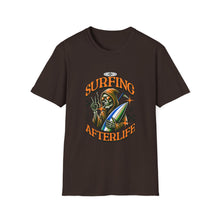 Load image into Gallery viewer, Surfing Afterlife T-Shirt, Unisex Graphic Tee, Beachwear, Gift for Surfers, Casual Summer Style, Unique Statement Shirt