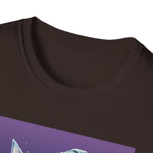 Load image into Gallery viewer, Magical Cat T-Shirt, Unisex Softstyle Tee, Halloween Costume Shirt, Wizard Cat Apparel, Gift for Cat Lovers, Witch Kitty Tee