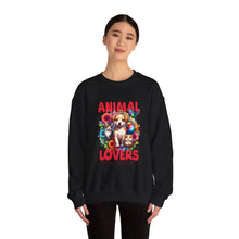 Load image into Gallery viewer, Animal Lovers Crewneck Sweatshirt | Cute Pet Sweatshirt, Gift for Dog Owners, Animal Lover Apparel, Cozy Sweatshirt