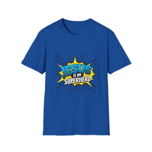 Load image into Gallery viewer, Superhero Jesus T-Shirt, Christian Graphic Tee, Unisex Softstyle Shirt, Religious Apparel, Faith-Based Gift, Casual Wear