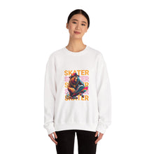 Load image into Gallery viewer, Skater Bear Crewneck Sweatshirt - Cool Aesthetic for Skate Lovers, Perfect Gift for Birthdays, Casual Wear, Unisex Sweater, Streetwear