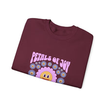 Load image into Gallery viewer, Petals of Joy Crewneck Sweatshirt, Happy Vibes Apparel, Gift for Friends, Spring Casual Wear, Youthful Style