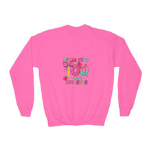 Load image into Gallery viewer, Kids Crewneck Sweatshirt - Little Miss Smarty Design, Perfect Gift for Students, Birthday, Back to School, Cute & Cozy