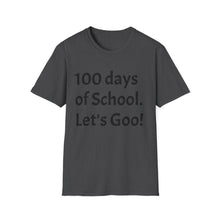 Load image into Gallery viewer, 100 Days of School Unisex Softstyle T-Shirt, Fun Teacher Shirt, Back to School, Student Gift, Classroom Celebration