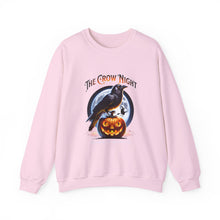 Load image into Gallery viewer, Crow Night Halloween Crewneck Sweatshirt | Unisex Sweatshirt for Fall, Halloween Spirit, Cozy Autumn Vibes, Perfect Gift