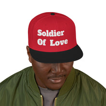 Load image into Gallery viewer, Embroidered Snapback Hat, Funny Quotes Soldier Of Love Cap, Adjustable Baseball Cap, Hip Hop Hat, Streetwear Accessories