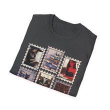 Load image into Gallery viewer, Literary Cat Lover T-Shirt, Fun Gift for Book Lovers, Cozy Reading Tee, Perfect for Birthdays, Cat-Themed Casual Wear