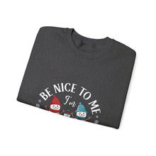 Load image into Gallery viewer, Cheerful Holiday Sweatshirt, Cozy Gift, Unisex Crewneck, Family Gathering Wear, Seasonal Fashion, Cute Winter Apparel