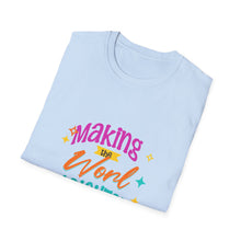 Load image into Gallery viewer, Bright World T-Shirt - Unisex Graphic Tee, Fun Casual Wear, Gifts for Friends, Uplifting Statement Shirt, Perfect for Celebrations