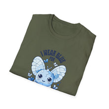 Load image into Gallery viewer, Autism Awareness Butterfly T-Shirt, Cute Unisex Tee, I Wear Blue, Support Autism, Gift for Awareness Day, Softstyle T-Shirt