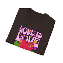 Load image into Gallery viewer, Pride Month T-Shirt, Love Is Love Graphic Tee, Unisex LGBTQ+ Apparel, Softstyle Pride Shirt, Inclusive Fashion, Celebratory Gift