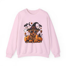 Load image into Gallery viewer, Halloween Dog Sweatshirt, Unisex Crewneck, Cozy Fall Apparel, Spooky Season Gift, Pet Lover's Top