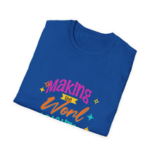 Load image into Gallery viewer, Bright World T-Shirt - Unisex Graphic Tee, Fun Casual Wear, Gifts for Friends, Uplifting Statement Shirt, Perfect for Celebrations
