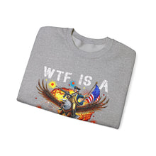 Load image into Gallery viewer, WTF Is A Kilometer Sweatshirt, Funny Gift for Friends, Unisex Crewneck, Casual Wear, Travel Humor, Perfect for Holidays