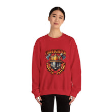 Load image into Gallery viewer, Firefighter Crewneck Sweatshirt - First In Last Out, Unisex Sweatshirt, Firefighter Gift, Casual Warmth, Everyday Apparel