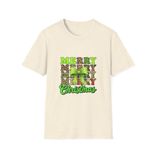 Load image into Gallery viewer, Merry Christmas Unisex T-Shirt, Holiday Apparel, Festive Tee, Gift for Her/Him, Christmas Party Shirt