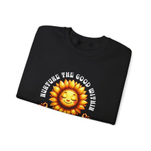 Load image into Gallery viewer, Blooming Sunflower Sweatshirt, Positive Vibes Crewneck, Gift for Garden Lovers, Cozy Spring Apparel, Unisex Flower Design