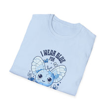 Load image into Gallery viewer, Autism Awareness Butterfly T-Shirt, Cute Unisex Tee, I Wear Blue, Support Autism, Gift for Awareness Day, Softstyle T-Shirt