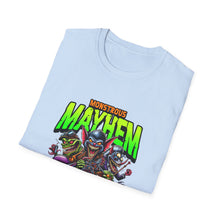 Load image into Gallery viewer, Monstrous Mayhem Unisex Softstyle T-Shirt, Graphic Tee, Halloween Costume, Gift for Gamers, Casual Wear, Fun T-Shirt