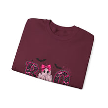 Load image into Gallery viewer, Boo Ghost Halloween Sweatshirt, Unisex Cozy Crewneck, Spooky Season Apparel, Cute Halloween Gift, Fall Fashion