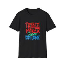 Load image into Gallery viewer, Trouble Maker T-Shirt - Unisex Adult Tee for Everyday Fun, Gift for Friends, Birthday Parties, or Casual Wear