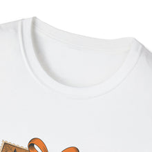 Load image into Gallery viewer, Halloween-Themed Unisex Softstyle T-Shirt, Spooky Graphic Tee, Trick or Treat Shirt, Fall Festival Apparel, Ghostly Vibe Wear