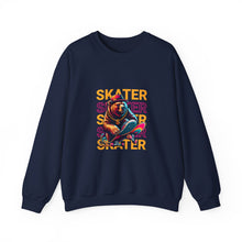 Load image into Gallery viewer, Skater Bear Crewneck Sweatshirt - Cool Aesthetic for Skate Lovers, Perfect Gift for Birthdays, Casual Wear, Unisex Sweater, Streetwear