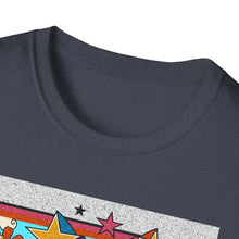 Load image into Gallery viewer, Groovy Unisex Softstyle T-Shirt, Retro Graphic Tee, Peace Sign Shirt, Flower Power Top, Vintage Style Apparel, Bohemian Summer Tee