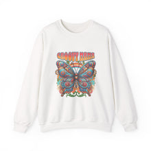 Load image into Gallery viewer, Groovy Butterfly Sweatshirt | Unisex Heavy Blend Crewneck, Retro Fashion, Gift for Nature Lovers, Cozy Layer, Spring Style