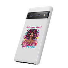 Load image into Gallery viewer, Inspirational Phone Case, Pray Wait Trust God Has a Plan, Spiritual Gift, Motivational Decor, Faith-Based Accessory