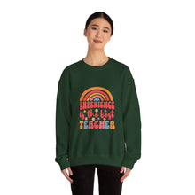 Load image into Gallery viewer, Experience is the Best Teacher Crewneck Sweatshirt, Teacher Gift, Cozy Layer, Inspirational Clothing, Educational Apparel